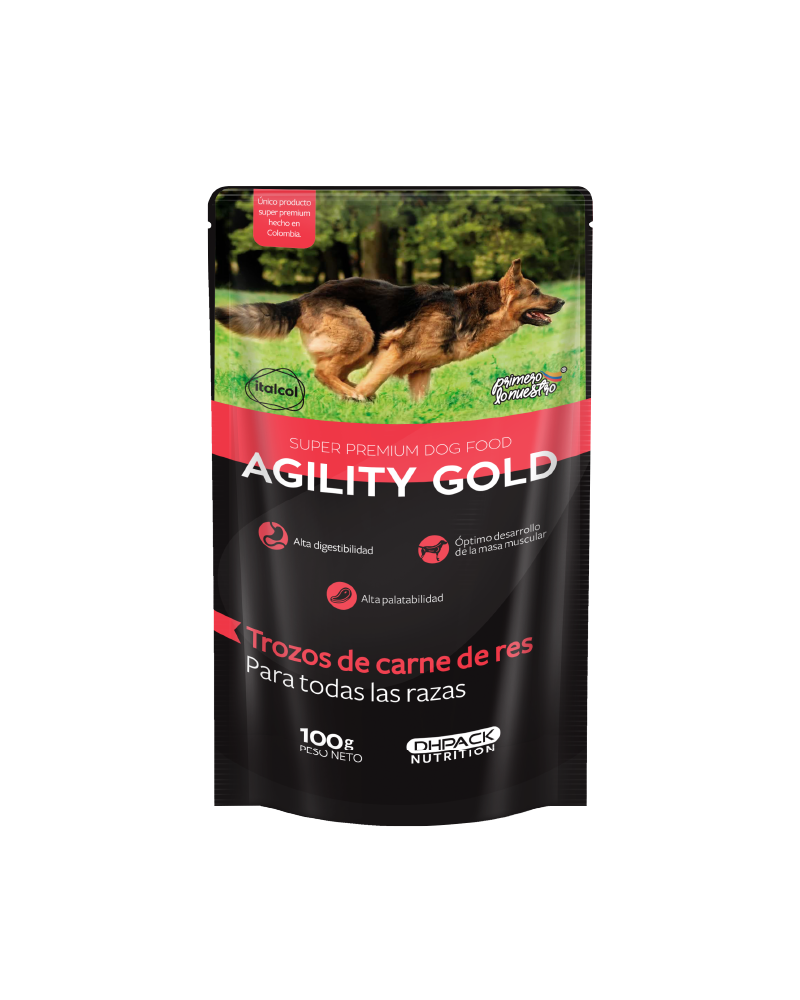 Agility Gold Trozos de Carne de Res * 100 Gr