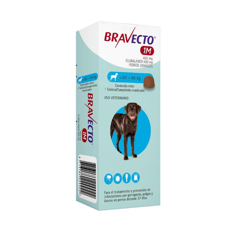 BRAVECTO 37 DIAS AZUL 20 - 40KG ( 400mg )