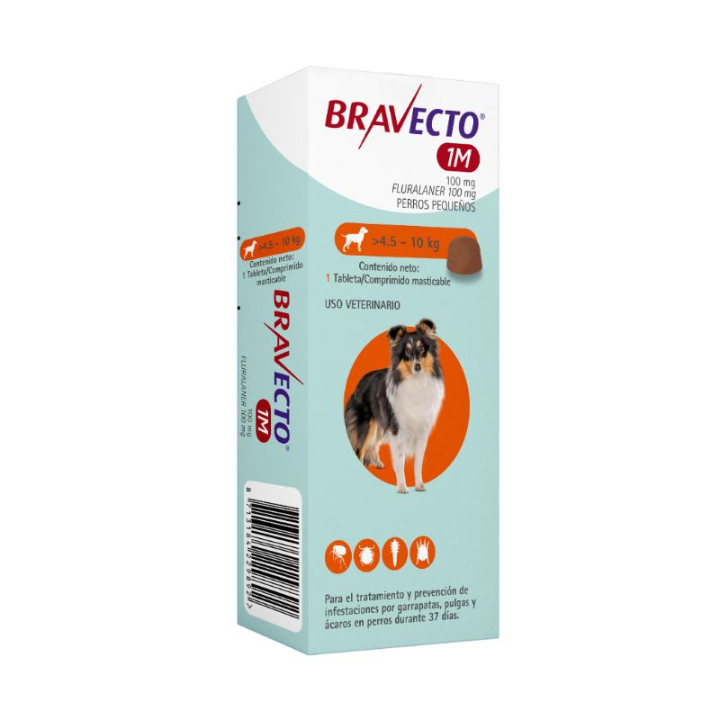 [C000295] BRAVECTO 37 DIAS NARANJA 4.5 - 10KG ( 100mg )