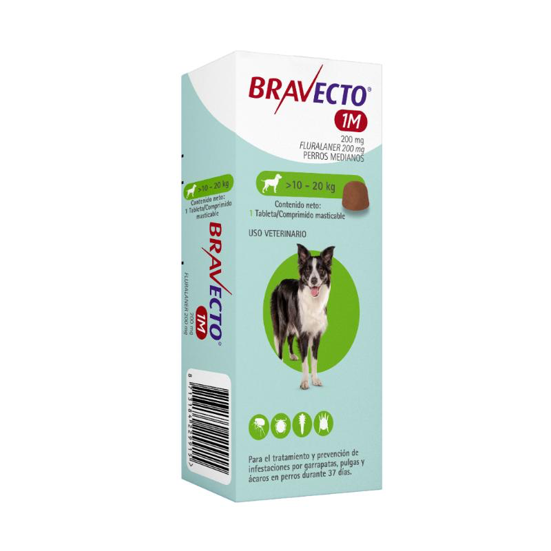 BRAVECTO 37 DIAS VERDE 10 - 20KG ( 200mg )