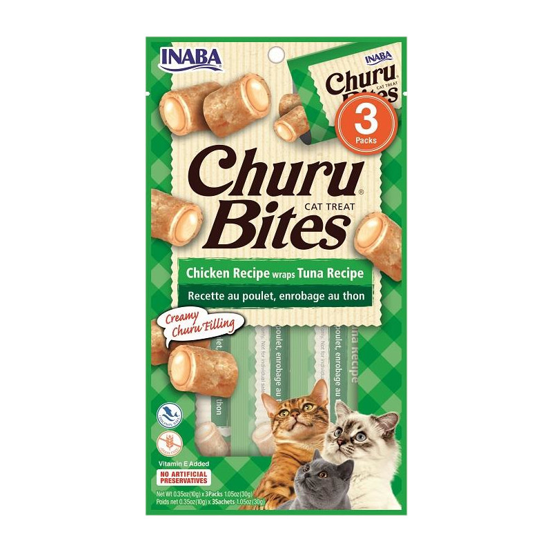 [USA721] CHURU CAT - BITES CHICKEN RECIPE WRAPS TUNA RECIPE