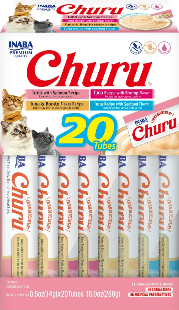 [USA626] CHURU CAT 20 PIEZAS - BOX SEAFOOD MIX VARIETY