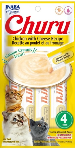 [USA607] CHURU CAT 4 PIEZAS - CHICKEN WITH CHEESE- POLLO Y QUESO 56 GR