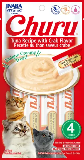 CHURU CAT 4 PIEZAS - TUNA WITH CRAB - ATUN Y CANGREJO 56 GR
