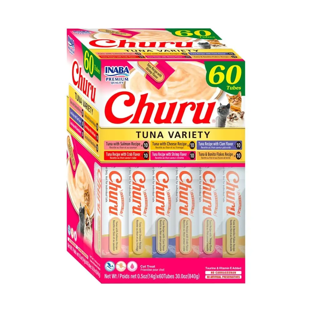 [USA681] CHURU CAT BOX TUNA VARIETY * 60 PZ - 840GR