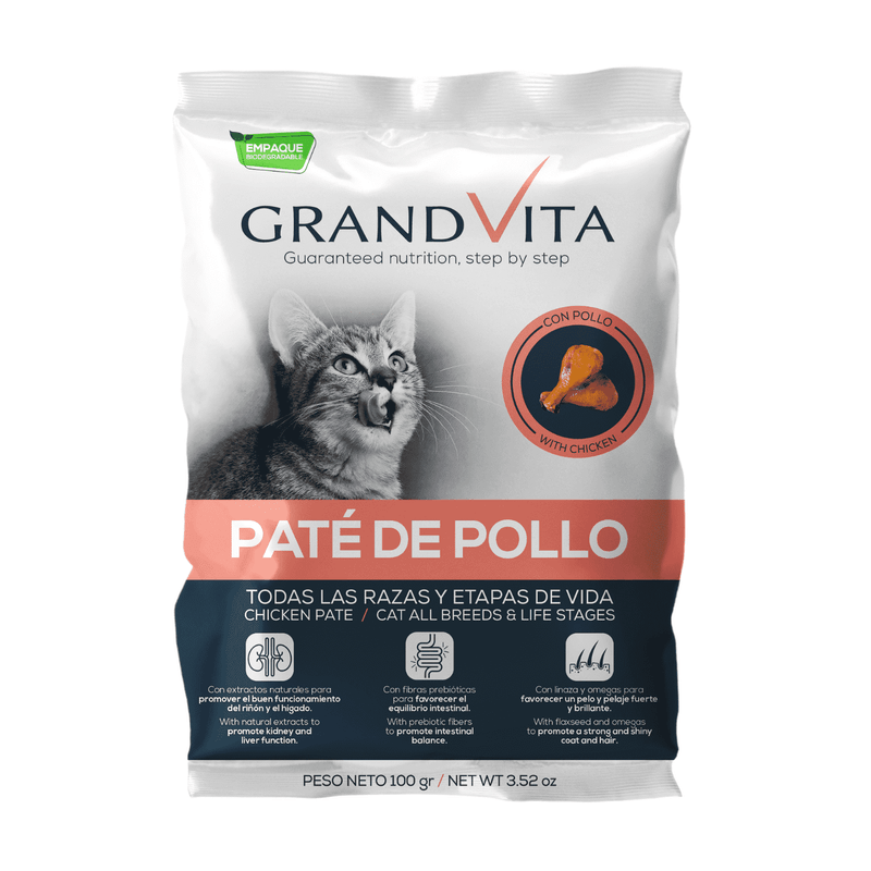 GRAND VITA PATÉ DE POLLO GATO 100 GRS