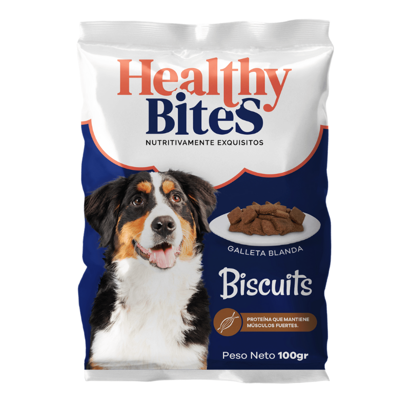 [C001260] HEALTHY BITES BISCUITS PERRO sobre por 100 gr