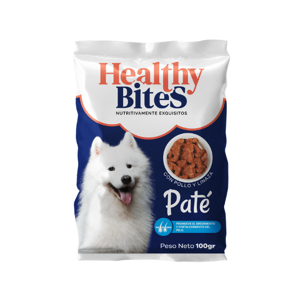 [C001269] HEALTHY BITES PATÉ PERRO DERM Sobre por 100gr