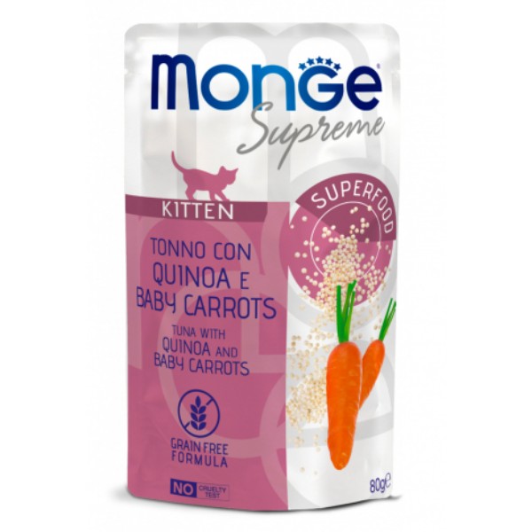 [C001457] MONGE SUPREME KITT TUN/QUIN/CARROT * 80GR