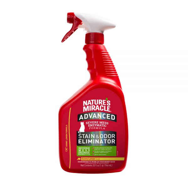 NATURE MIRACLE GATO ELIMINADOR DE MANCHAS Y OLORES ADVANCED 32 Oz