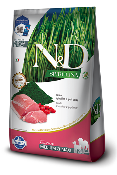 ND SPIRULINA CANINE ADULT MD/MX SUINO * 10.1 Kg
