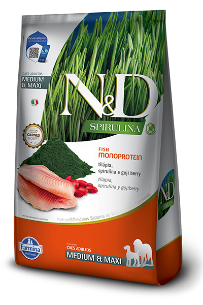 ND SPIRULINA CANINE ADULT MD/MX TILAPIA * 10.1 Kg