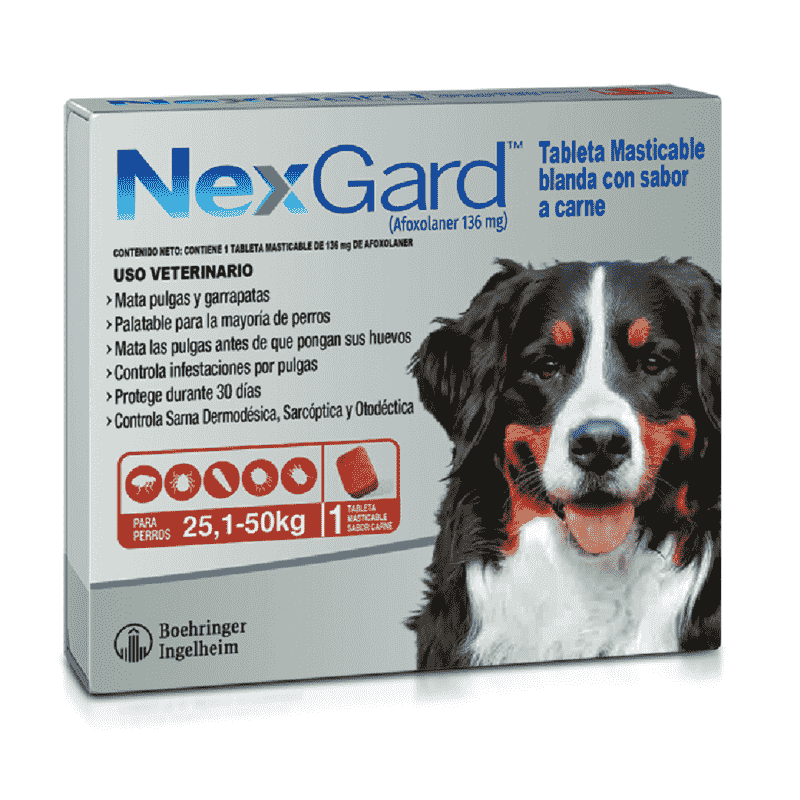 [C001570] NEXGARD CHEWABLE 25.1 - 50KG * 1 DOSIS XL