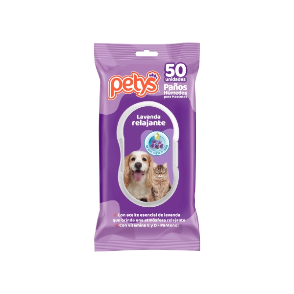 [C001662] PAÑOS HUMEDOS PETYS LAVANDA * 50 UND