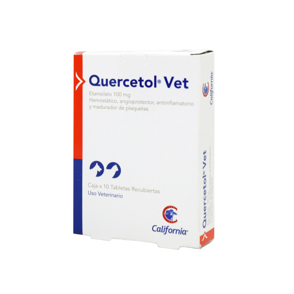 QUERCETOL VET 100 MG CJA * 10 TABS