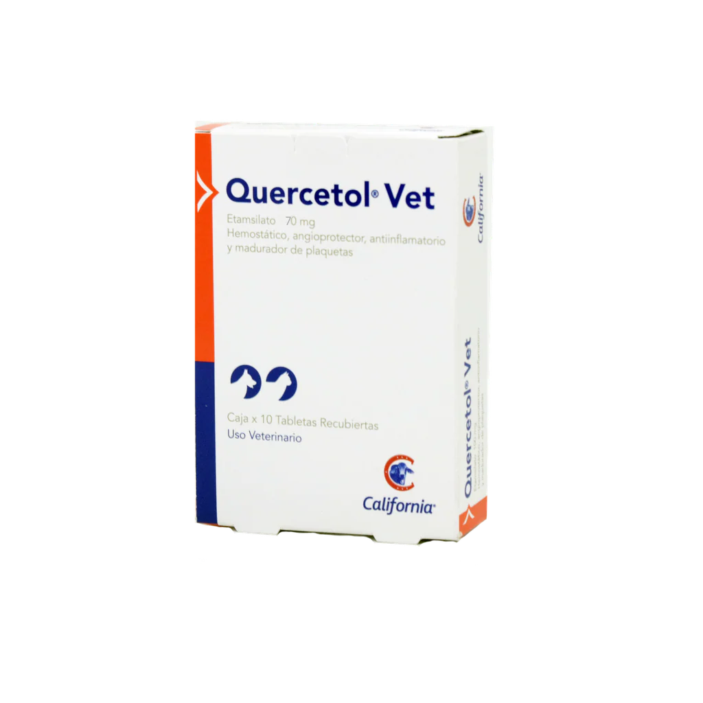 QUERCETOL VET 70 MG CAJA * 10 TABS