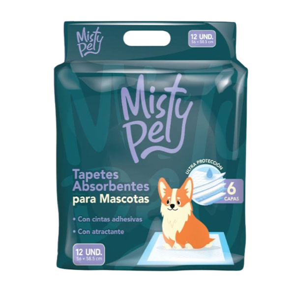 [C002068] TAPETES ABSORBENTES MISTY PET * 12 UND