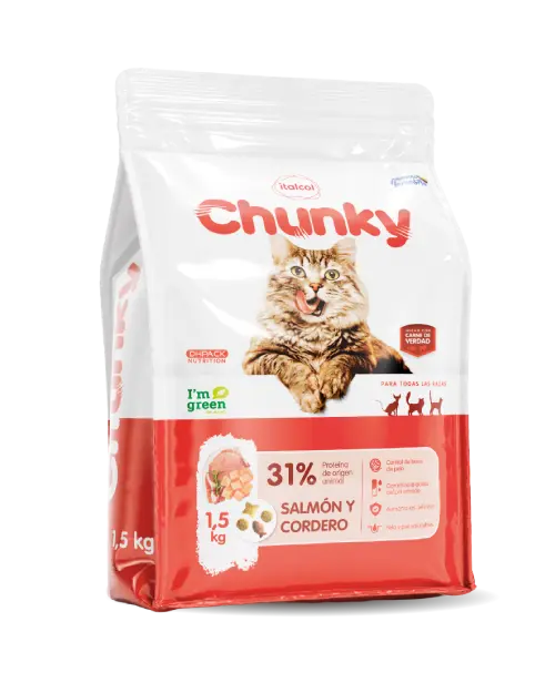 [C000966] Chunky Gatos Salmón y Cordero (500 Gr)