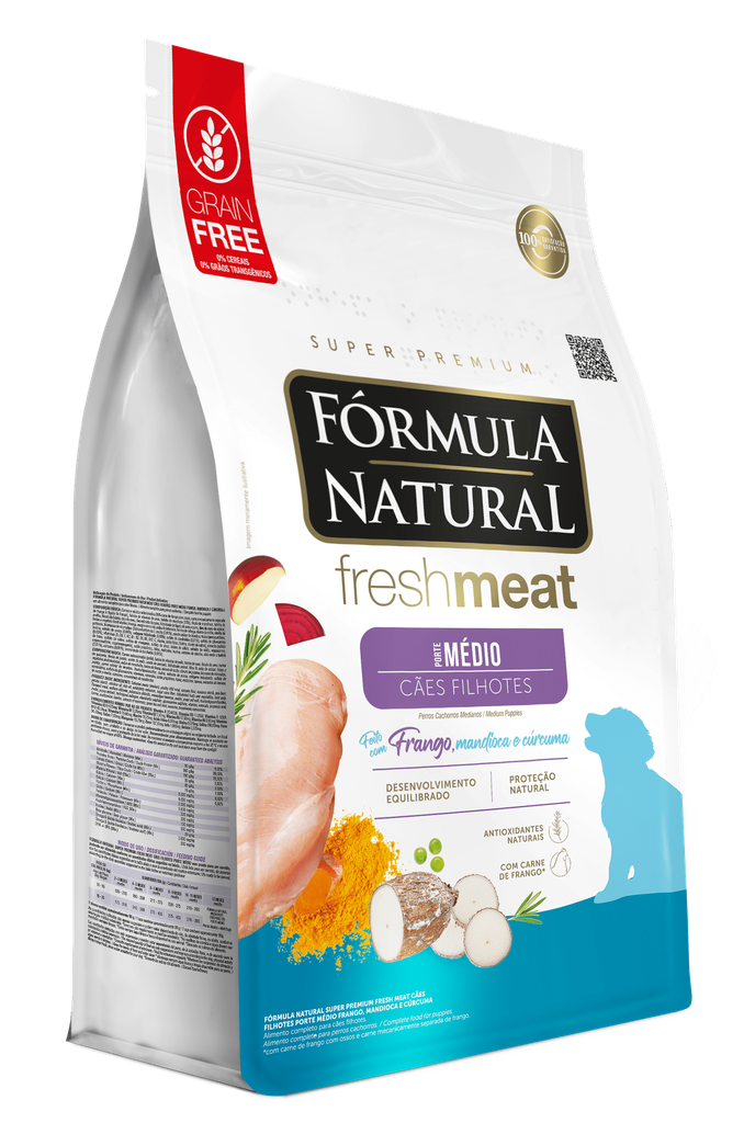[C001520] Fresh Meat Caes Filhotes Medio Pollo (1 Kg)