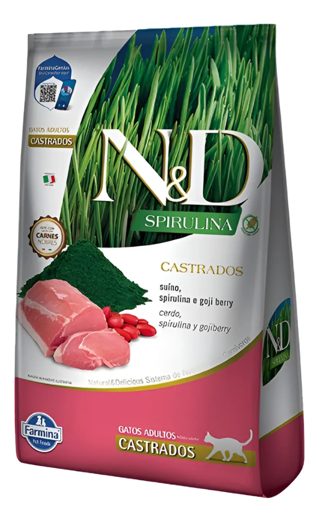 ND SPIRULINA FELINE ADULT CASTRADOS SUINO