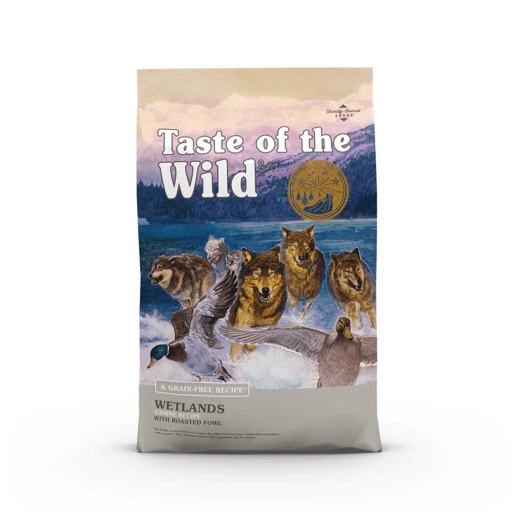 TASTE OF THE WILD WETLANDS  CANINE  FORMULA CON PATO Y CORDORNIZ ASADA Y PAVO AHUMADO