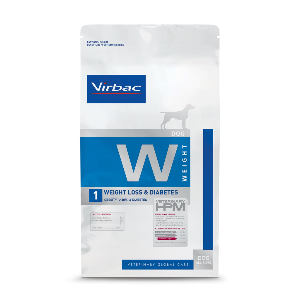 [C002538] VIRBAC HPM Dog Weight Loss & Diabetes W1 (3 Kg)