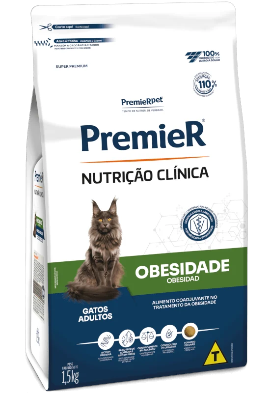 PREMIER NUTRIÇÃO CLÍNICA OBESIDAD GATOS 1,5 KG