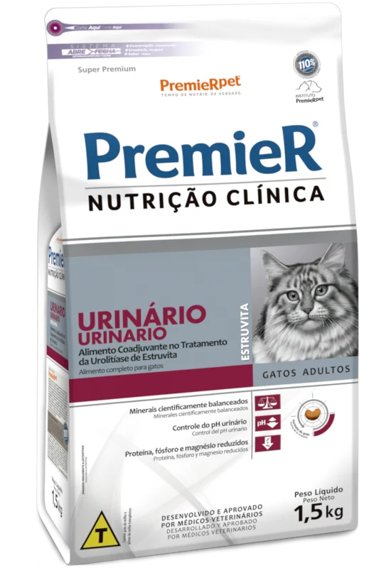 [C001737] PREMIER NUTRIÇÃO CLÍNICA URINARIO ESTRUVITA GATOS 1,5 KG