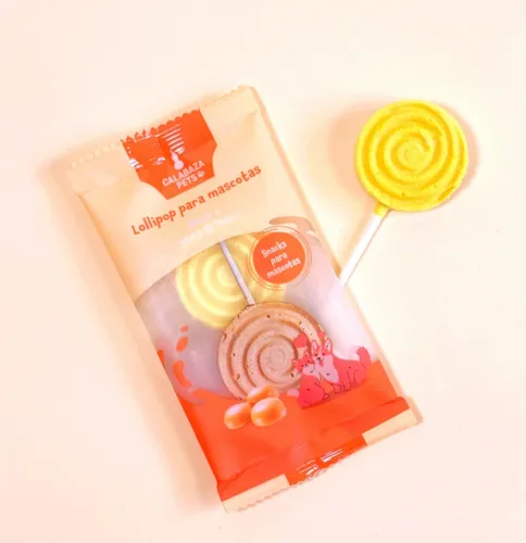 CALABAZA LOLIPOP YEMA HUEVO PARA MASCOTAS * UND
