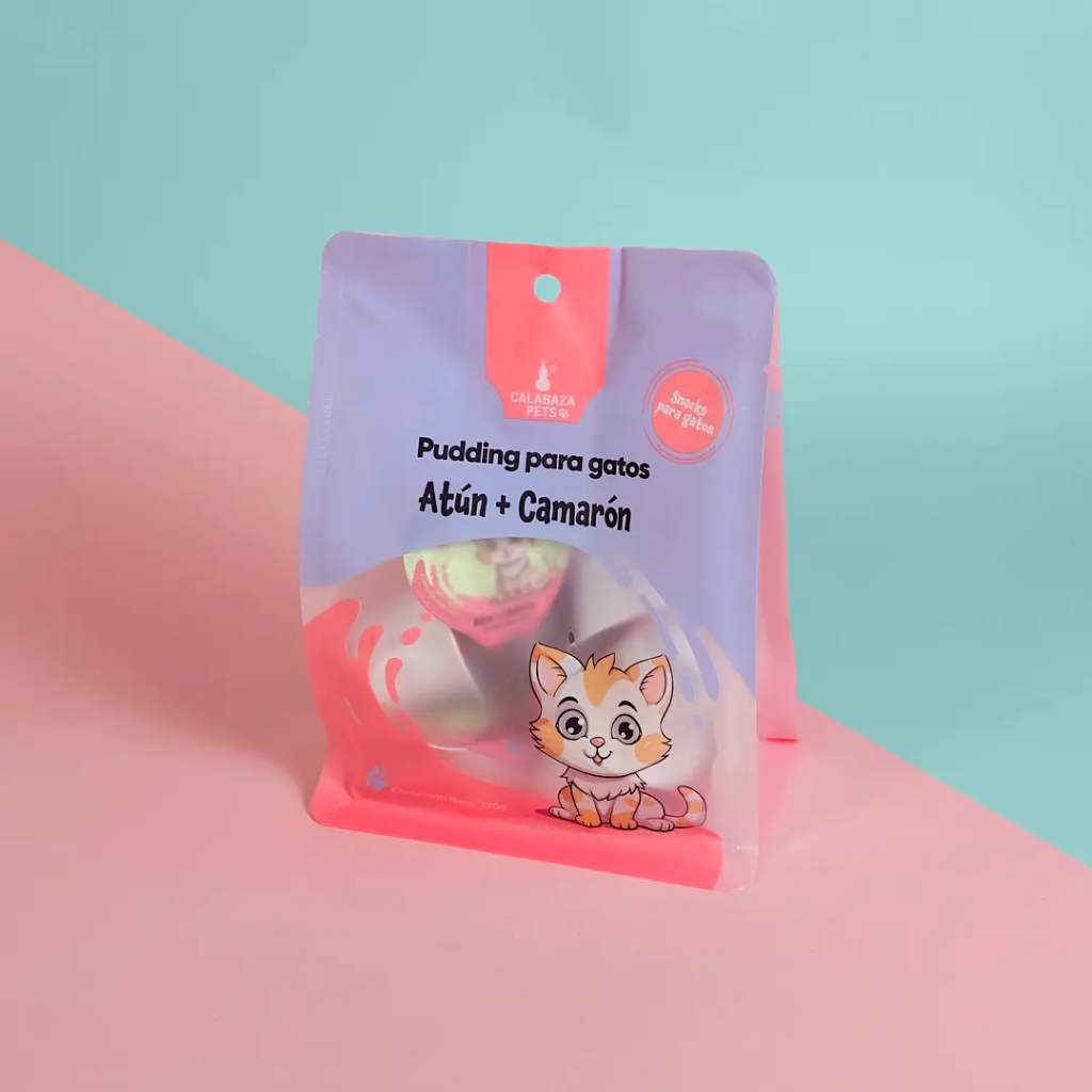 CALABAZA PUDDING GATOS ATUN Y CAMARON * 10 UND