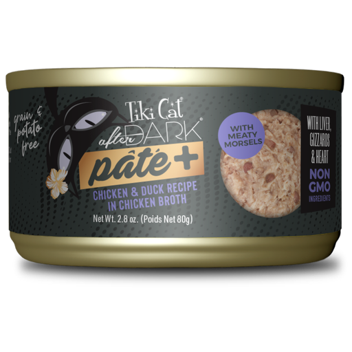 TIKI CAT AFTER DARK PATE PLUS * 80 GR LATA (POLLO Y PATO EN CALDO DE POLLO)