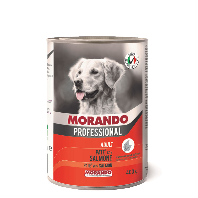 MORANDO PROFESSIONAL DOG PATE (400 Gr, SALMON)