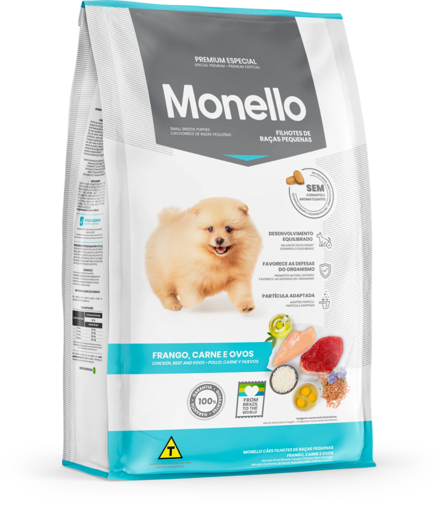Monello Cachorros Razas Pequeñas Pollo Carne Huevos (1 Kg)