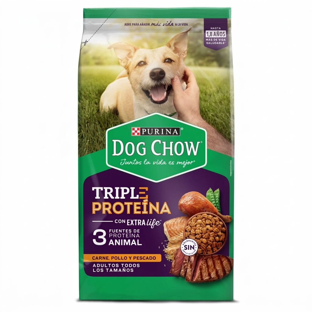 DOG CHOW TRIPLE PROTEINA ADULTO (2 Kg)
