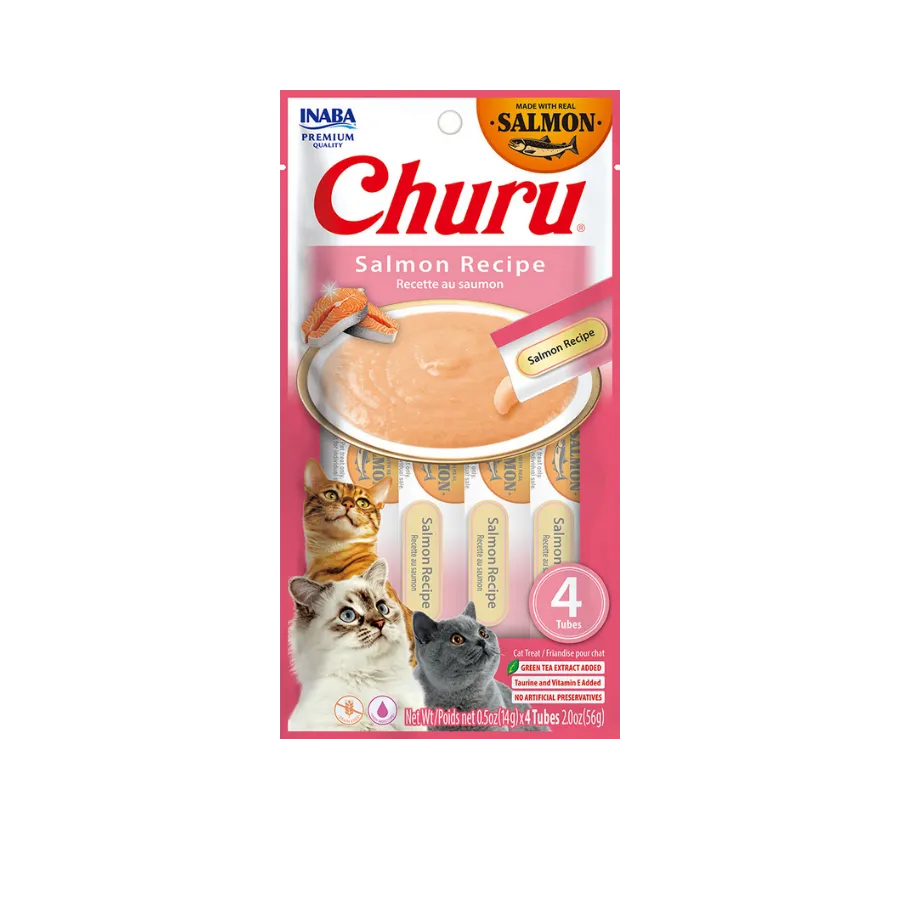 [USA677] CHURU CAT 4 PIEZAS - SALMON RECIPE 56 GR