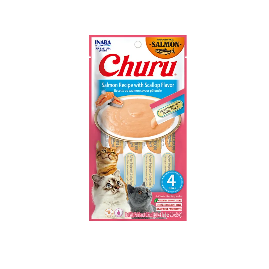 CHURU CAT 4 PIEZAS - SALMON WITH SCALLOP 56 GR