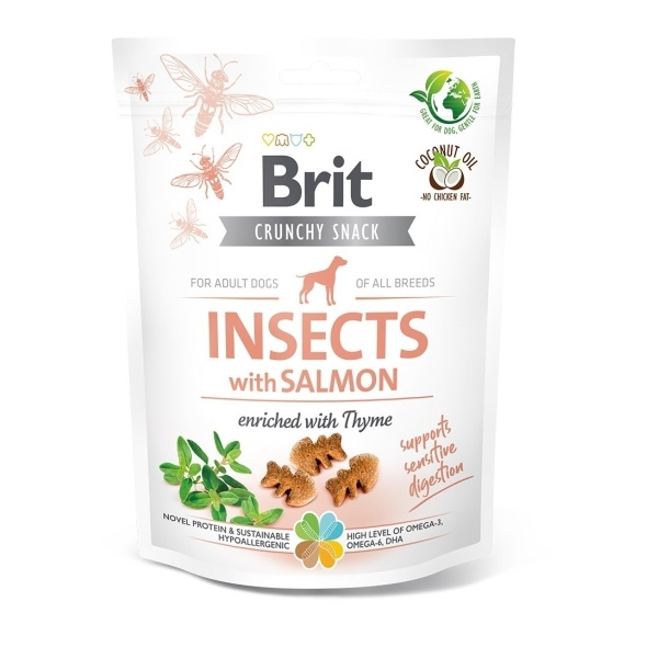 [1000221] BRIT CRUNCHY SNACK INSECTS * 200 GR (SALMON)