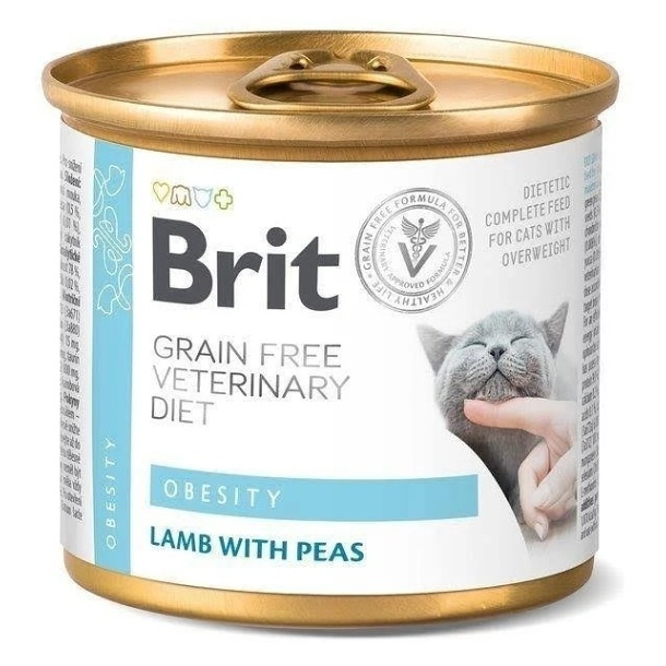 [1000246] BRIT GF VET DIETS CAT CAN OBESITY * 200 GR