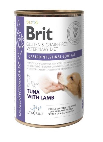 [1000267] BRIT GF VET DIETS DOG CAN GASTRO-LOW FAT TUNA WITH LAMB * 400 GR