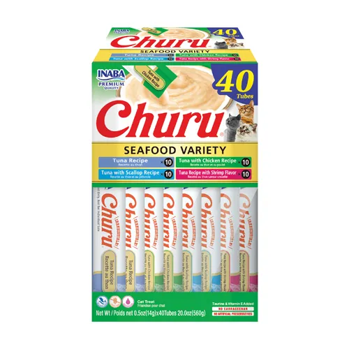 [USA642] CHURU CAT 40 PIEZAS - TUNA SEAFOOD VARIETY BOX