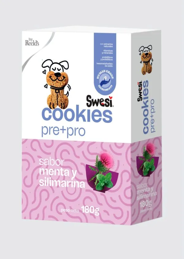 [PT118] SWESI GALLETAS PRE+PRO PERROS MENTA SILIMARINA  X 180GR