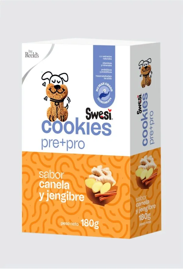 [PT119] SWESI GALLETAS PRE+PRO PERROS CANELA JENGIBRE * 180GR