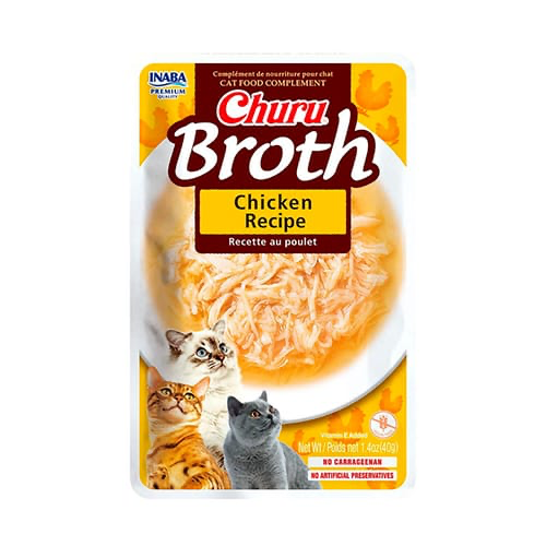[USA825] CHURU CAT - POUCHE BROTH * 40 GR (CHICKEN)