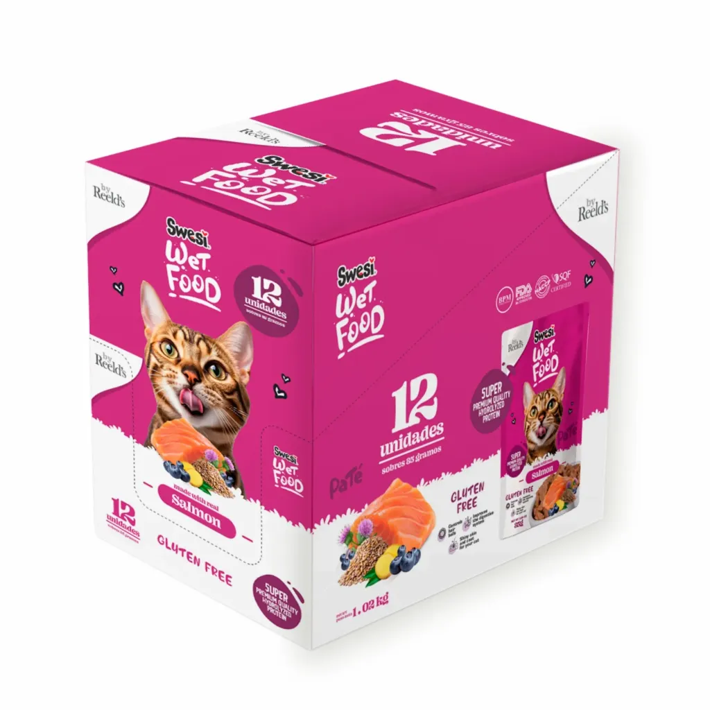 [PT86C] SWESI WET FOOD GATO SALMON MASTER * 12 UND * 85 GR